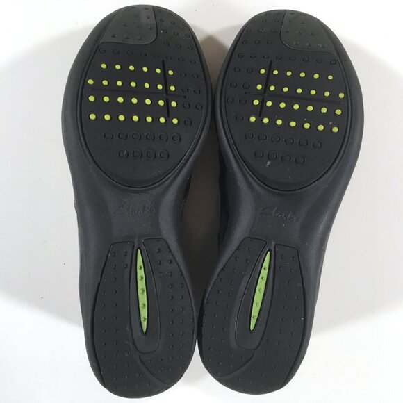 Clarks Wave Walk Slip On Shoes Womens Size 11 Black Leather - Picture 7 of 9
